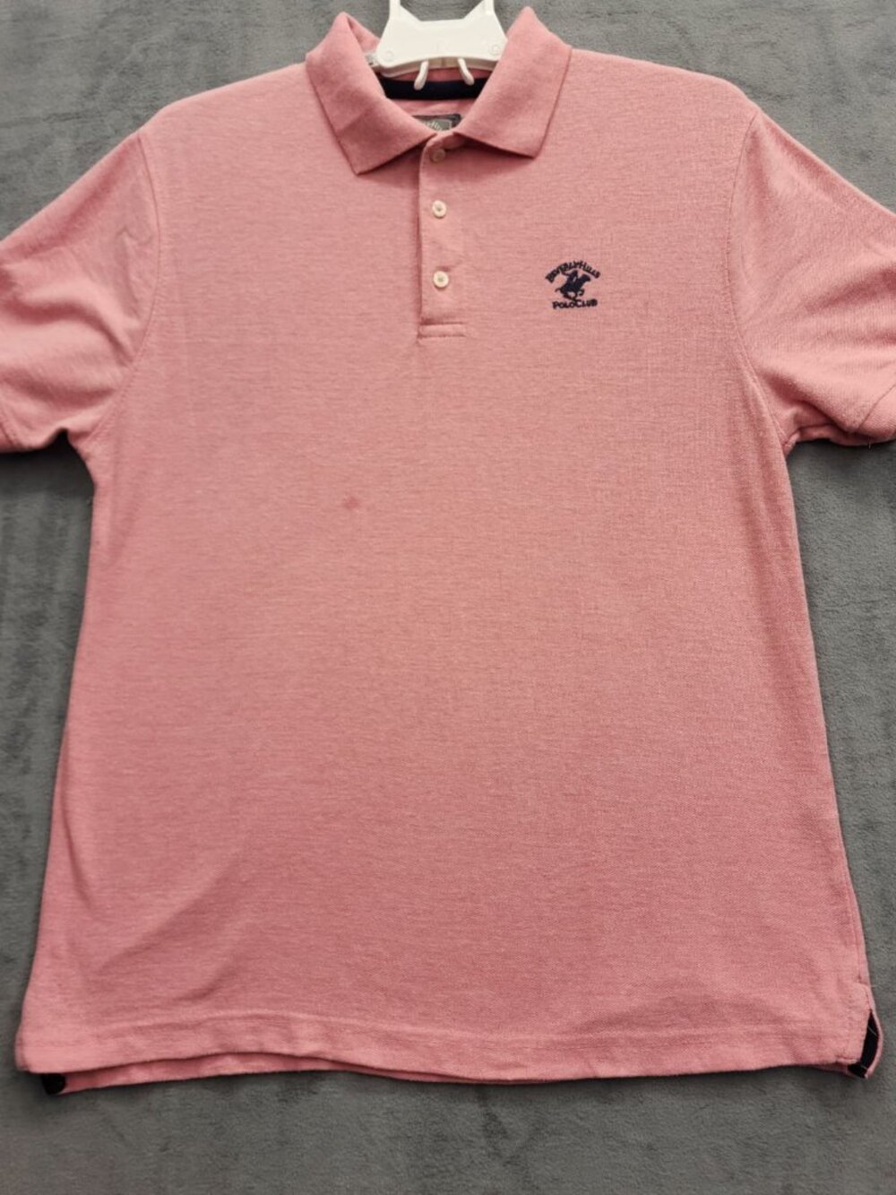 Beverly Hills Polo Club Polo Shirt Mens Medium Pink Classic Casual Logo - Picture 12 of 13